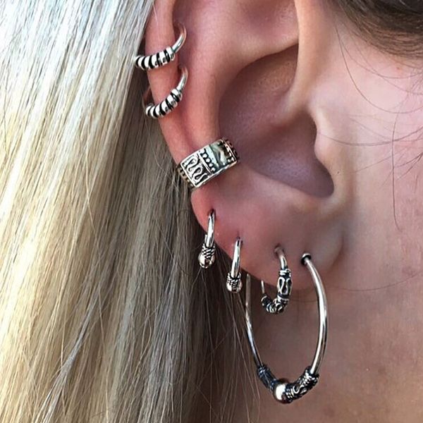 

selling retro style stud earrings set 1 set=7 pieces women girls gift jewelry factory direct wholesale