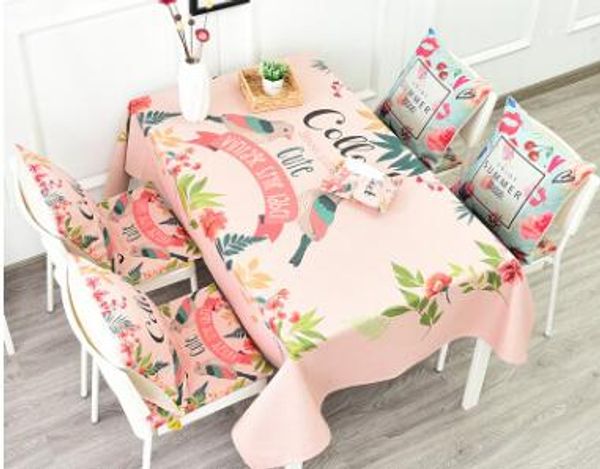 Light Pink Cartoon Printed Cotton Linen Tablecloth Cheap Cloth Tablecloths Dining Table Covers From Hygrangea 17 94 Dhgate Com