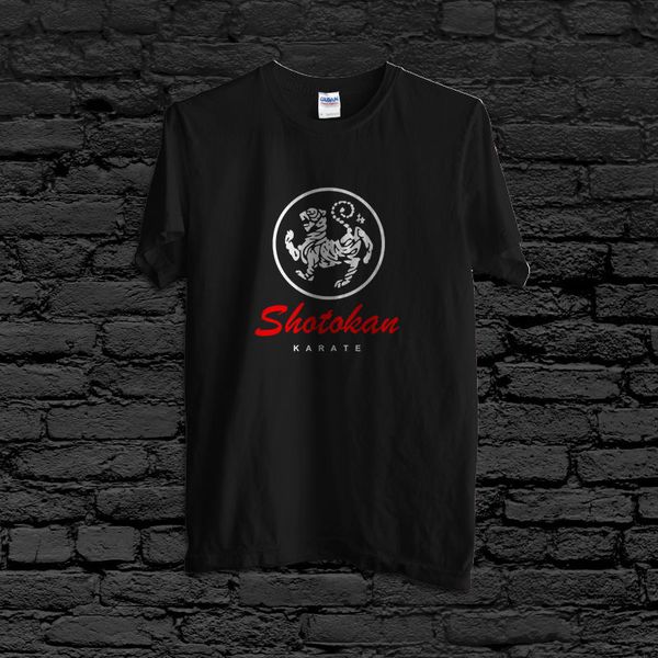 

new skan karate do tiger logo martial art men's 2 sides black t shirt 2018 new men fashion solid homme t shirt, White;black