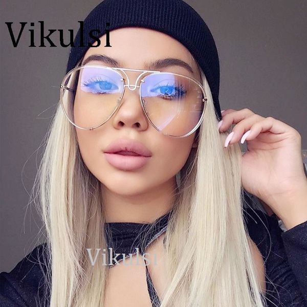 

luxury rimless clear lens aviation sunglasses women men brand designer big mirror pilot sun glasses for driving oversize shades, White;black