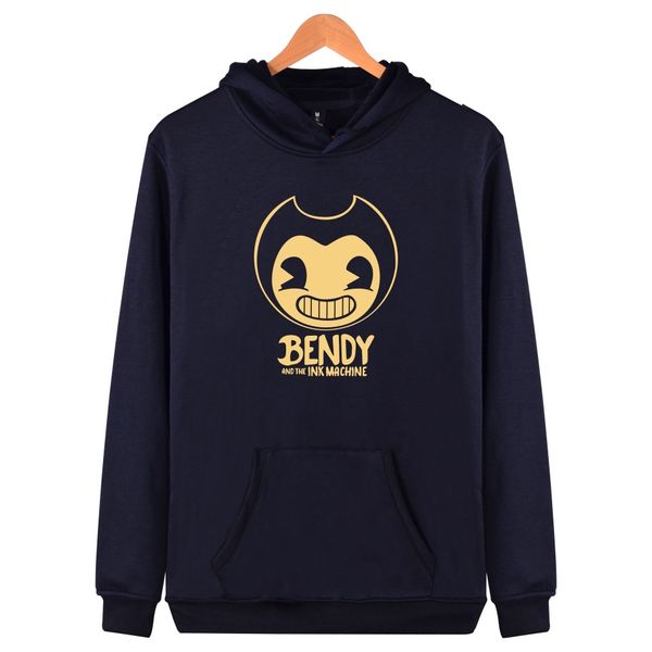 

bendy and the ink machine printed hoodies men women sweatshirts autumn girls boys pullover children funny bendy hoodie xxs-3xl, Black