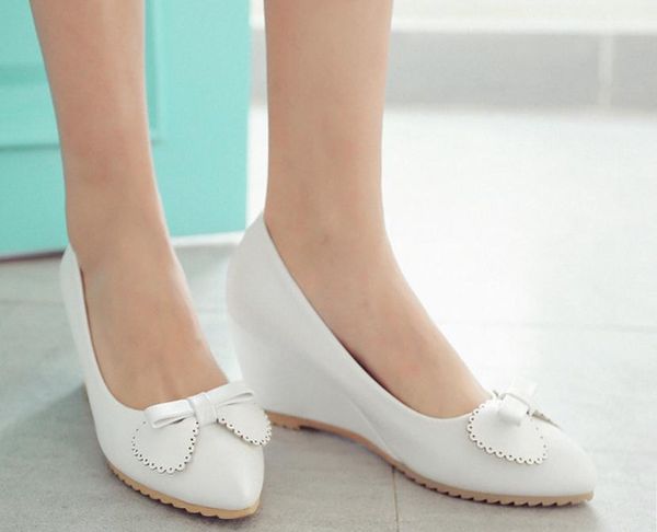

send 2018 bowknot summer pointed end slope heel women's shallow mouth high-heeled shoes, Black
