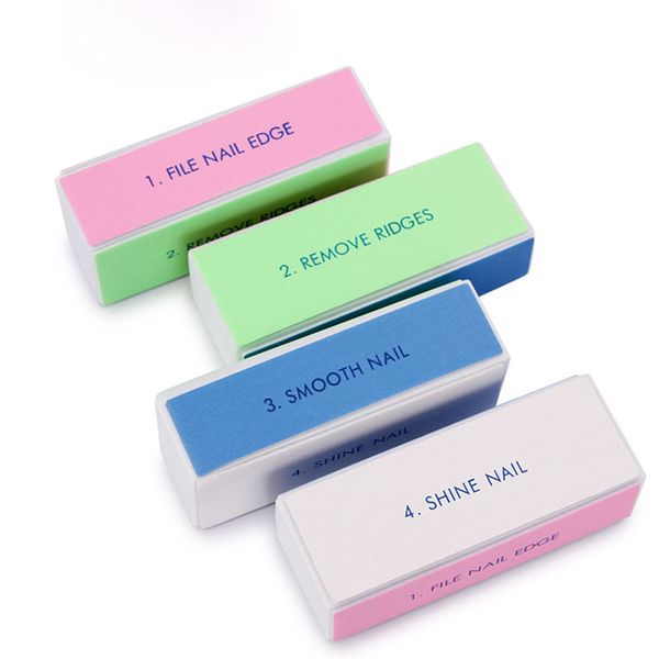 

2 pieces of nail cushioning colorful 4 way nail file buffer polishing block manicure sponge tool professional a00188xx