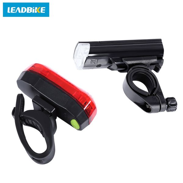 

leadbike bike bicycle safety warning water resistant front tail light set bike accessories adjustable strap can effectively fasten
