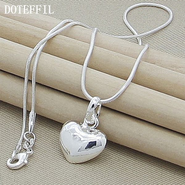 

wholesale- wholesale 925 sterling silver necklace fashion new jewelry heart pendant necklace for women girl gifts