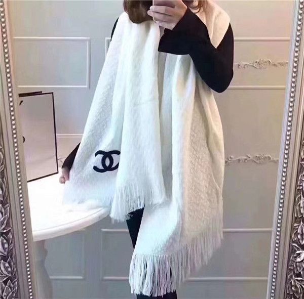 

Fa hion elegant lady carf monochrome letter de igner carf hawl ize 180 40cm carf without box