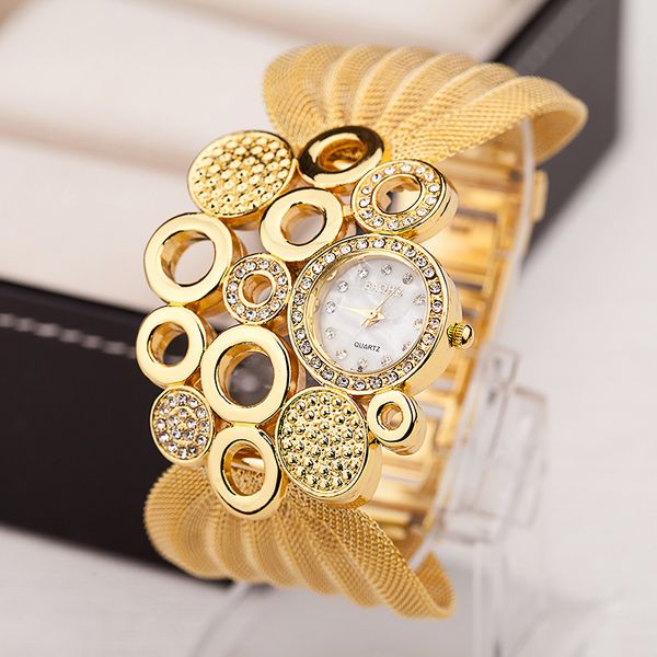 

brand ellipse mesh fashion silver brown watch european style diamond decoration wristwatch women clothing accessories golden watches, Slivery;brown