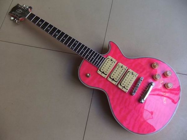 

wholesale new arrival lp ace fre electric guitar five star inlay hardware in pink 101116