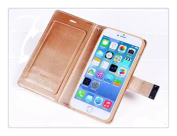 

customized premium wallet case for iphone x 8 plus flip cover kickstand case for samsung s8 s9 plus protective cover with opp package