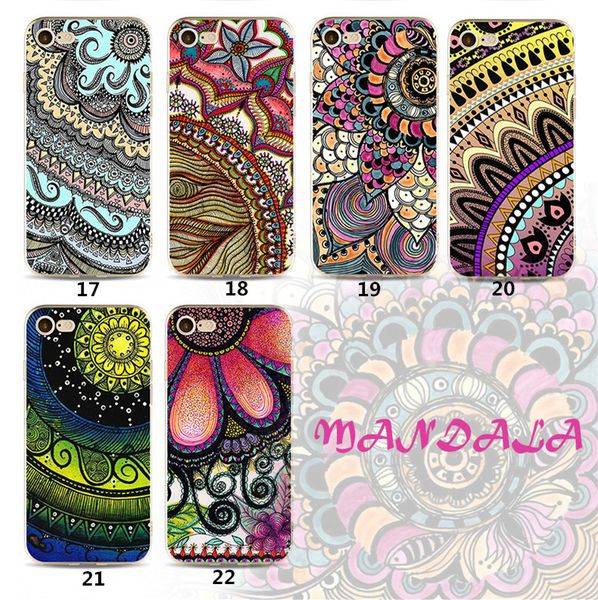 

for iphone 11 fashion 3d mandala flowers painted tpu phone case printing datura back cover for apple 11 pro max x xr xs max 8 7plus 6 6s