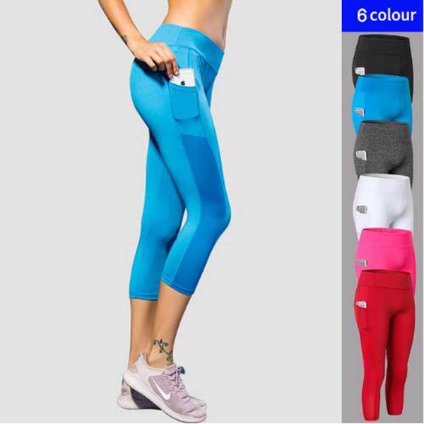 

new yoga pants women with pocket outdoor leisure sporting trousers night jogging pants for women summer leggings for fitness, White;red