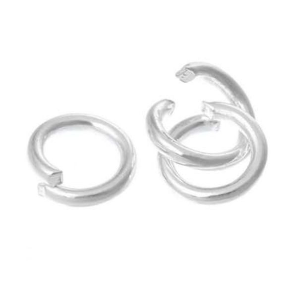 

doreenbeads alloy opened jump rings round silver color 4.0mm( 1/8") dia, 300 pcs