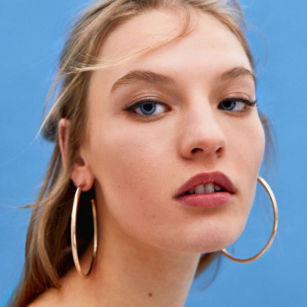 

простой металл большой круг круглый обруч серьги для женщин золотой серебряный заявление серьги панк ювелирные изделия brincos 60 мм, Golden;silver