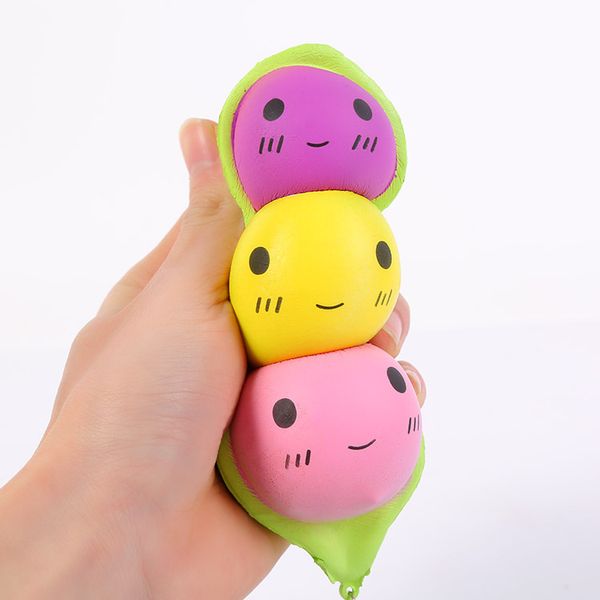 

soft peas squishy toys kawaii slow rising for children adults relieves stress anxiety home decoration toy for kids gift can be keyring