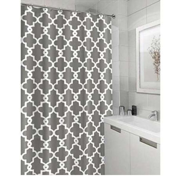 Acheter Rideau De Douche Gris à Motif Géométrique Imperméable à Leau De Tissu De Polyester Pour La Décoration De Salle De Bain De 2146 Du