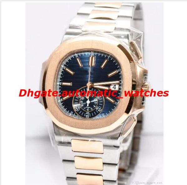 

Роскошные часы мода новый 5712R-001 черный циферблат 18k розовое золото кожаный брасле