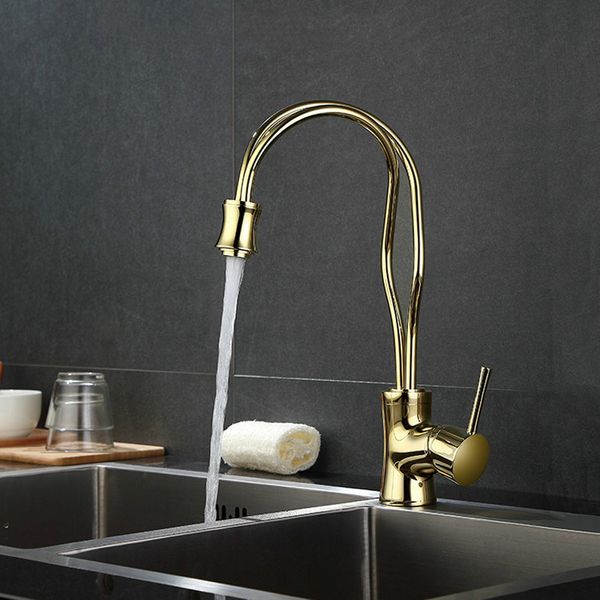 

Solid Brass Bathroom Basin Faucet Hot and Cold Water Mixer Tap Single Handle Kitchen Sink Faucet