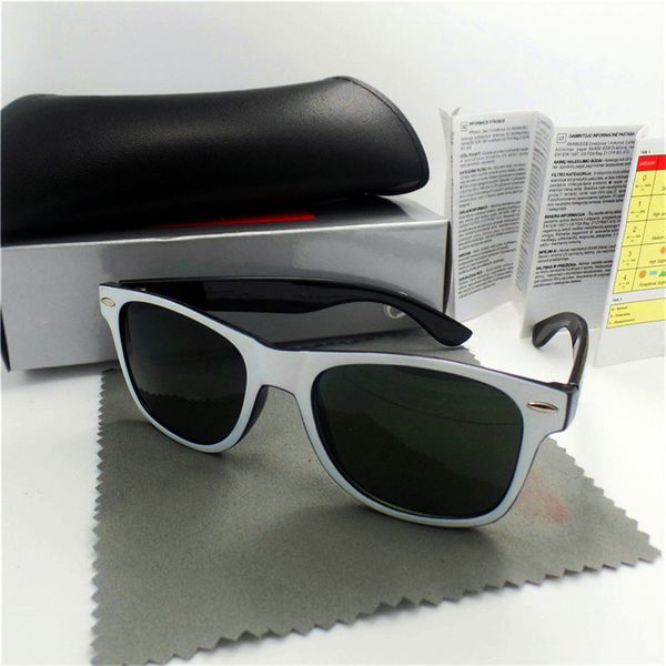 

высокое качество марка дизайнер мода мужчины солнцезащитные очки уф-защита спорт на открытом воздухе старинные женщины очки ретро очки с кор, White;black