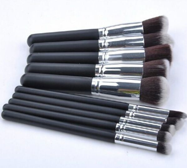 

new arrival10pcs/set silver synthetic makeup brush set cosmetics foundation blending women blush makeup tool ing