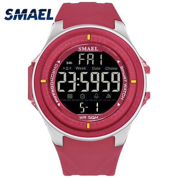 

smael led digital watch men s army wristwatches mens waterproof sport watches new men's clock relojes hombre 2018, Slivery;brown