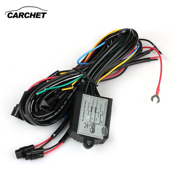 

carchet drl daytime running led light relay harness control on off dimmer car daytime running lights