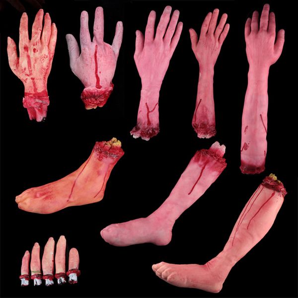 

broken finger hand foot blood horror halloween decoration severed bloody limbs hand novelty dead broken hand gadgets