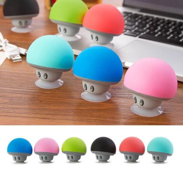 

New cool gadget colorful mini bluetooth peaker mu hroom peaker 3 0 with mic and uction cup for mobile phone ip6 chri tma gift