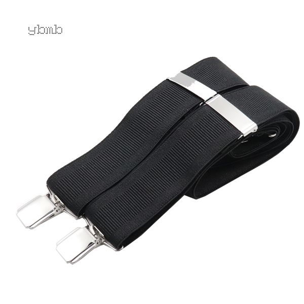 

ybmb fashion shirt suspenders 4clips x back braces 3.5cm width adjustable fashion garte alloy fittings leather men giflt, Black;white