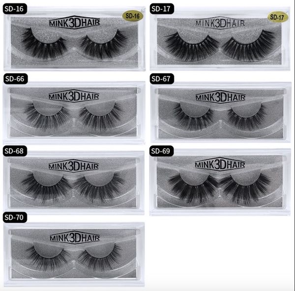 

3d Mink Hair Fake Eyelash 100% Thick real mink HAIR false eyelashes natural Extension fake Eyelashes false lashes 60 sets free shipping