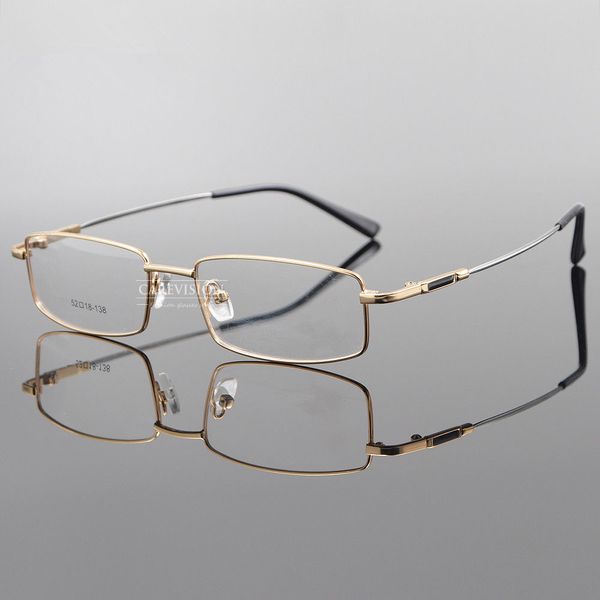 

men's titanium alloy full rim flexible eyeglass frames optical myopia eyewear rx able glasses spectacles, Silver