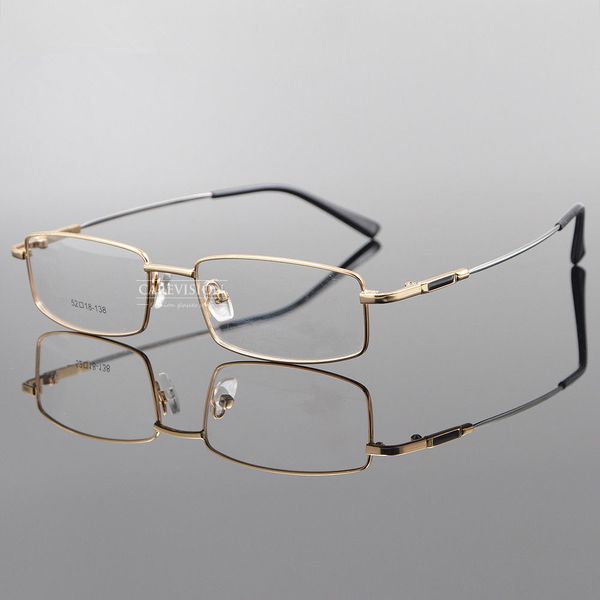 

men's titanium alloy full rim flexible eyeglass frames optical myopia eyewear rx able glasses spectacles, Silver