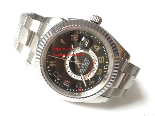 

factory supplier luxury fashion watches men 42mm asia 326935 automatic mechanical quality men watches sale, Slivery;brown