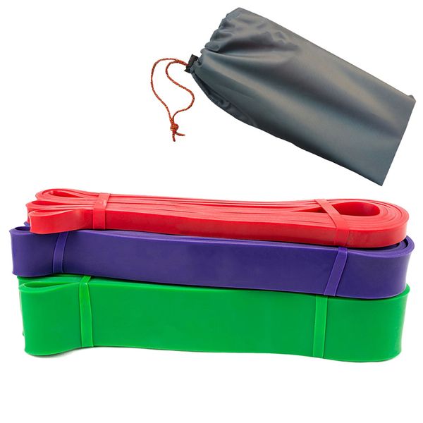 

3 specification natural latex 82" resistance bands loop fitness pull up physio strengthen muscles yoga exercise fitness equipmet