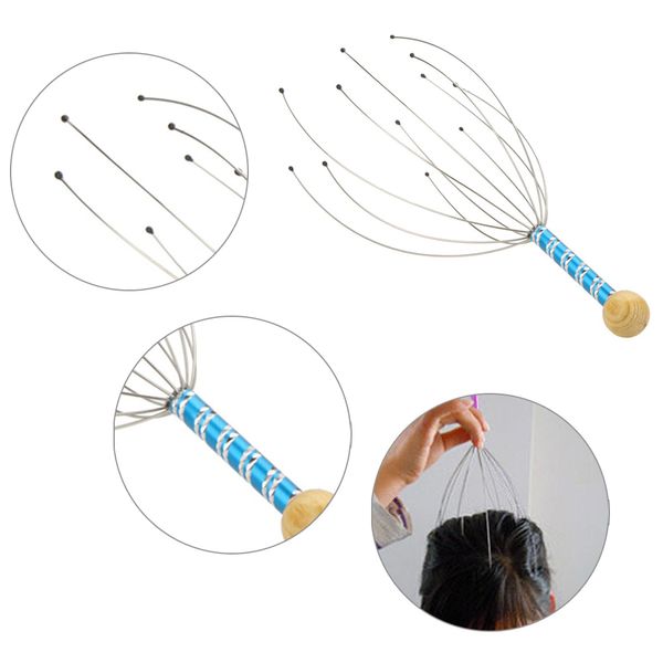 

new massage & relaxation ocs scalp head massager scratcher body relax beauty & health care (random color, Silver