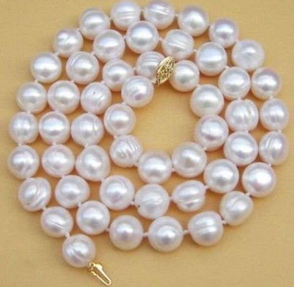 

real 10-12mm south sea white baroque pearl necklace 34, Silver