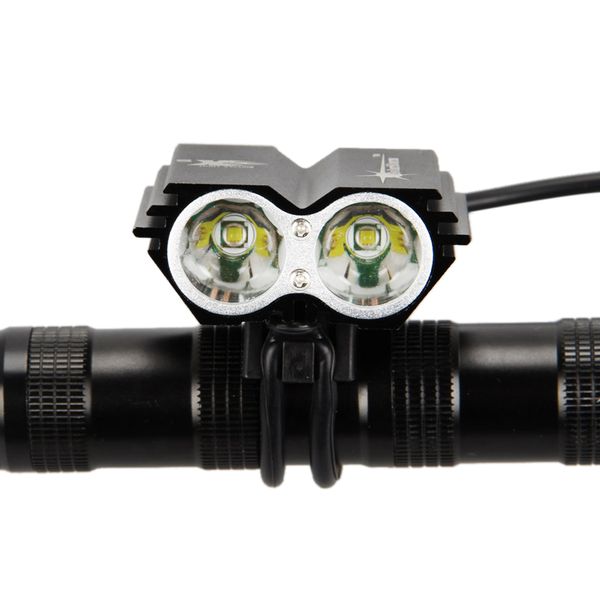 

solar storm bicycle light 7000 lumens 2x xm-l u2 led front cycling bike lights lamp rechargeable bike accessories+tail light