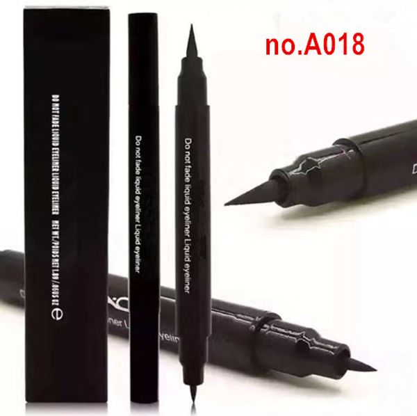 Siyah Renk Makyaj Fondöten Likit Eyeliner Çift Uçlu Eye Liner Makyaj Kalemi Uzun Ömürlü Doğal