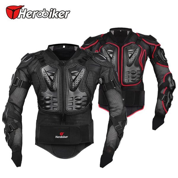 

herobiker professional motocross off-road protector motorcycle full body armor jacket motorbike protective gear clothing armour