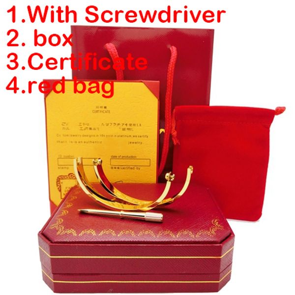 

Brand tainle teel love bracelet ilver ro e gold bangle women men crew crewdriver bracelet couple jewelry with original box et