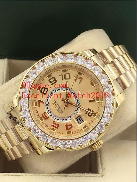 

4 стиль горячий продавать мода часы 44 мм 326938 326939 326934 Sky Dweller 18 к желтое золото Алмаз безель азиатских 2813 автоматические механические мужчины