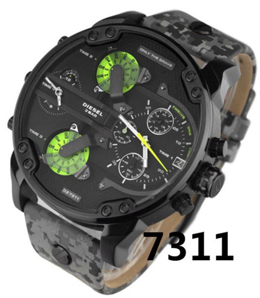 

fashion men's watch dz luxury watch brand montre men's men's military quartz watch clock relogio masculino relojes, Slivery;brown