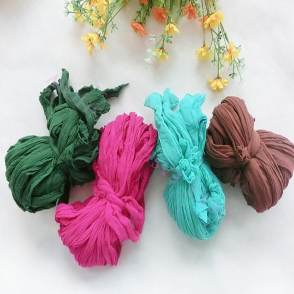 

wholesale-2016 crafts wreath making supplies(50pcs/lot) nylon flowers stocking crystal mesh butterfly material accessory