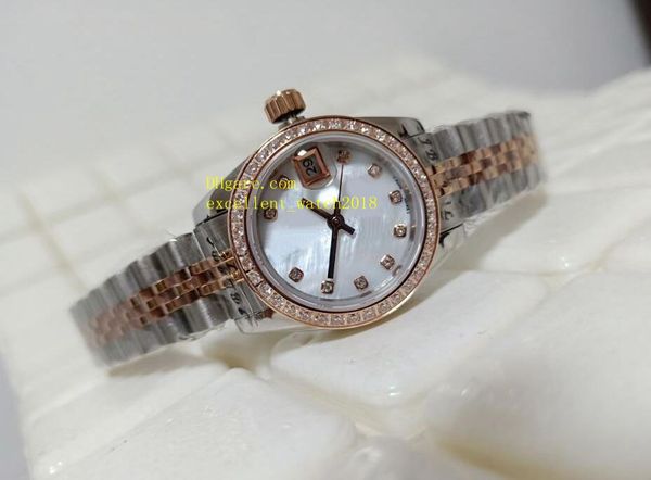 

Дамы мода часы дата только 31 мм 279173 18 к розовое золото Алмазный циферблат Азия 2813 механизм автоматические женские часы Часы Рождество g