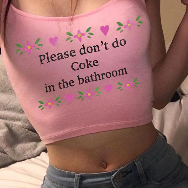 

straps pink crop women fitness coon funny leer printed bodycon fashion summer 2018 femme croptop, White