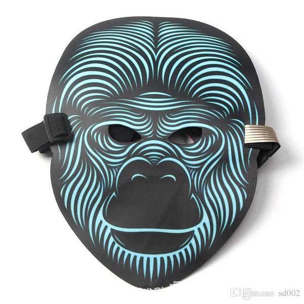

led luminescent masquerade sound reactive control special mask colored light flashing easy carry el masks tide halloween 36 5ys cc