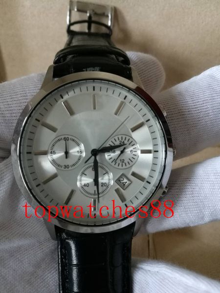 

2018 aaa men 039 watch men 039 black belt and white dial ar2432