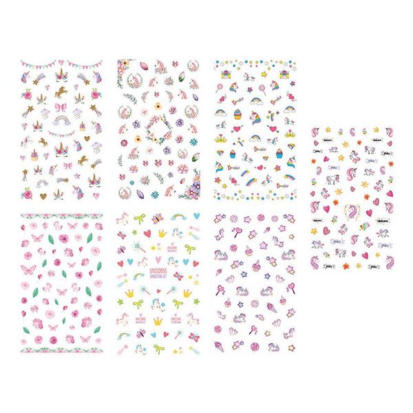 

female nail stickers safety light 3d nail art stickers horse series decal, Black