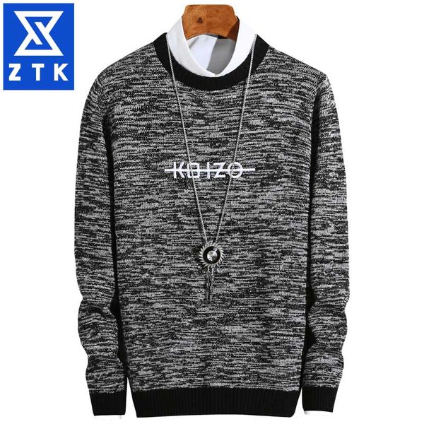 

fall sweater men's new south korean version of personalized printed men's sweater students on the trend of clothes, White;black