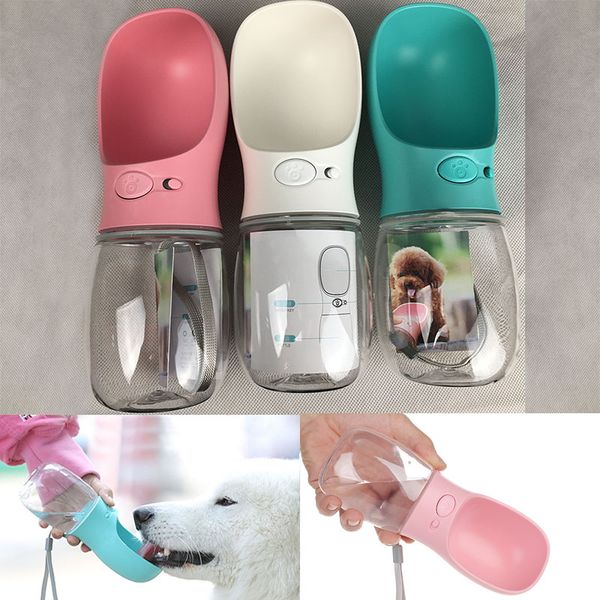 

pet dog water bottle pet supplies dog cat drinking feeder water cup in outdoor travel 350ml 550ml in retail pack wx9-724