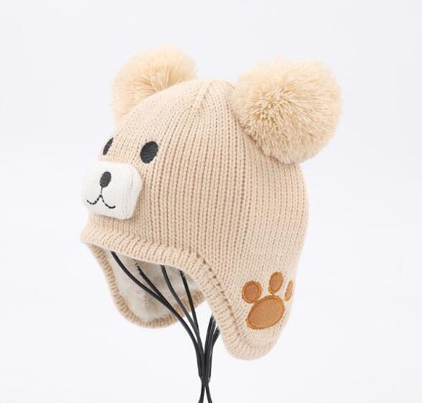 

2020 new beanie hats for boys and girls winter hat bonnet designer beanies brand kids child skull cap protect ears fashion cheap, Blue;gray